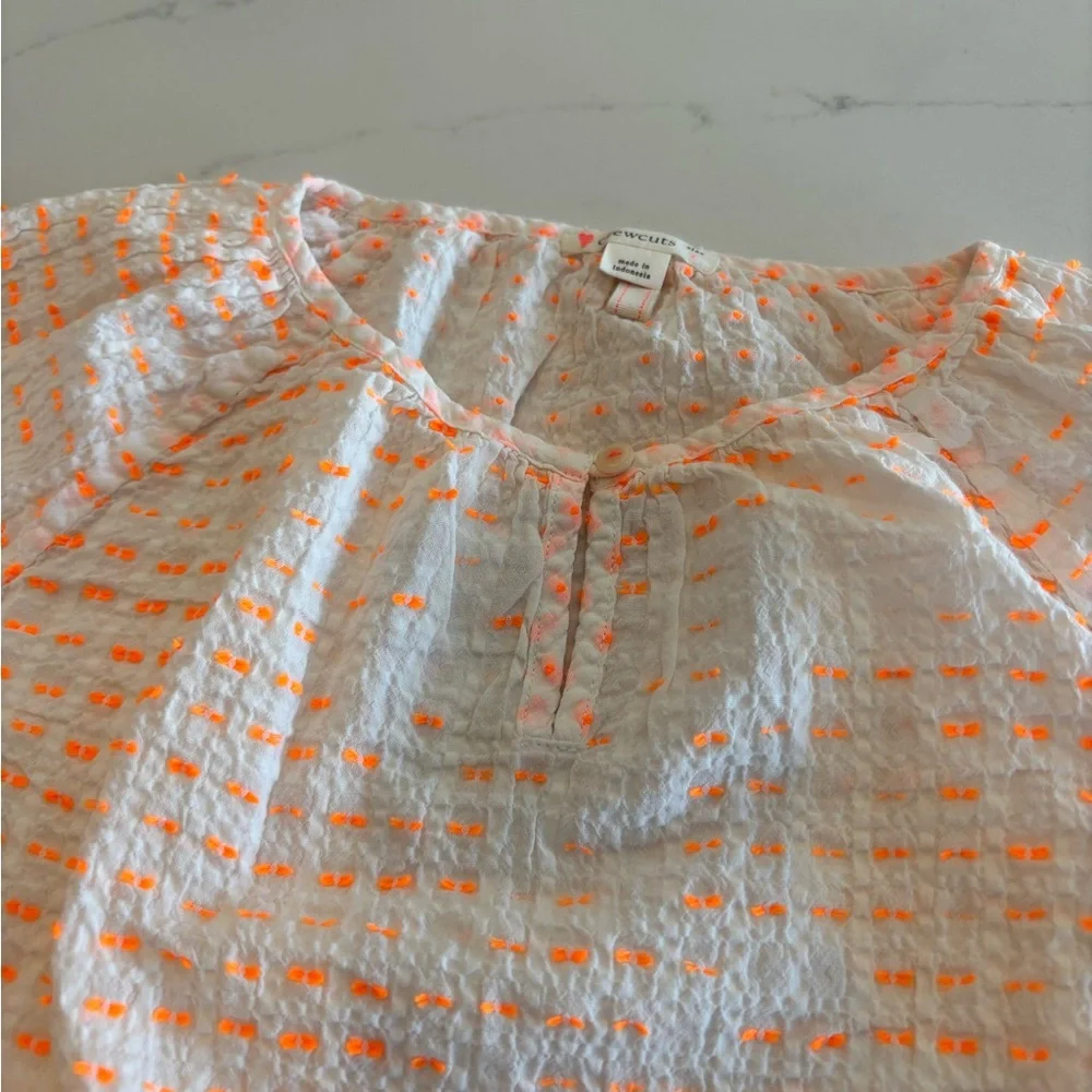 Crewcuts Kids Blouse in Orange and White